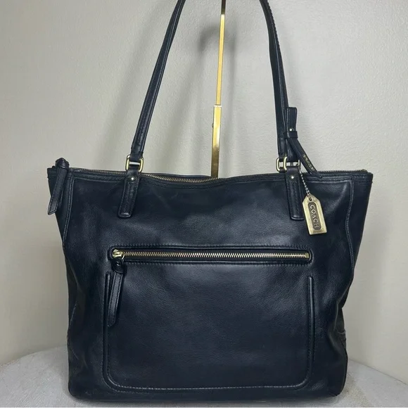 COACH Black Leather Shoulder Tote Style Number 25066 - 2013 - Picture 2 of 14